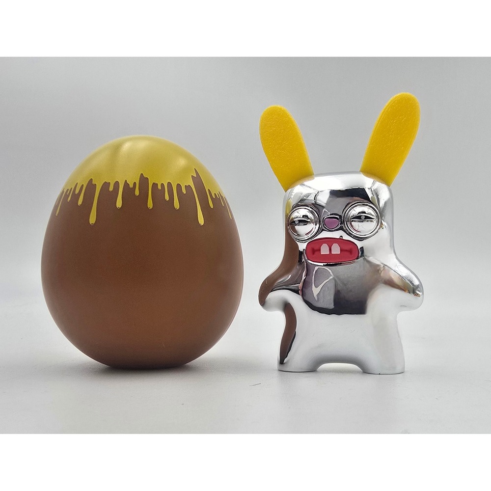 RARE Silver Chrome Fuggler Rabbitacular Easter Egg Funny Ugly Monster